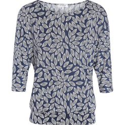 Koszulka "Leafette" w kolorze granatowo-białym. Niebieskie t-shirty damskie Scottage, z dekoltem w łódkę. W wyprzedaży za 68,95 zł.