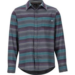 Koszula funkcyjna "Fairfax Midweight Flannel" w kolorze szarym ze wzorem. Szare koszule męskie Marmot, xl, w paski, z materiału, z klasycznym kołnierzykiem, bez rękawów. W wyprzedaży za 129,95 zł.