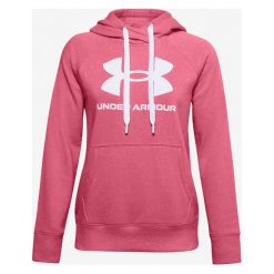 Under Armour Rival Fleece Logo Bluza Różowy. Różowe bluzy damskie Under Armour, l, z nadrukiem, z bawełny, bez rękawów, bez kaptura. Za 240,95 zł.