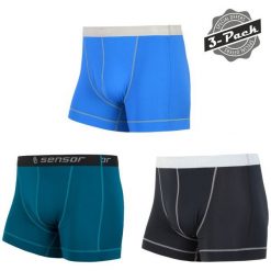 Sensor Bokserki Męskie Coolmax Fresh 3-Pack Czarne/Szafirowe/Niebieskie M. Niebieskie bokserki męskie marki Sensor, z dzianiny. Za 215,00 zł.