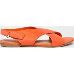Answear - Sandały Abloom. Pomarańczowe klapki damskie ANSWEAR, bez wzorów, z gumy, bez obcasa, na obcasie. W wyprzedaży za 49,90 zł.