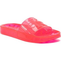 Klapki CALVIN KLEIN JEANS - Elva R7782 Tomato. Czerwone klapki damskie marki Calvin Klein Jeans, bez wzorów, z jeansu, bez obcasa. Za 319,00 zł.