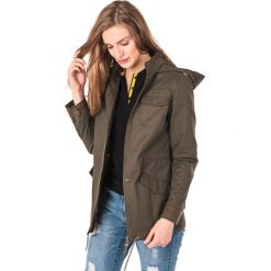 Kurtki damskie softshell: IGUANA Kurtka damska CALA W khaki/geometric print r. M