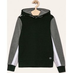 Jack & Jones - Bluza dziecięca 128-176 cm. Niebieskie bluzy chłopięce Jack & Jones, z nadrukiem, z bawełny, bez rękawów, z kapturem. W wyprzedaży za 89,90 zł.