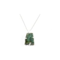 Colare Labradoryt Trapez srebro. Szare naszyjniki damskie Brazi druse jewelry, na co dzień, z labradorytem, srebrne. Za 170,00 zł.