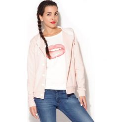 Katrus Bluza damska K190 pink, różowy, XL. Różowe bluzy damskie KATRUS, xl, bez wzorów, z elastanu, bez rękawów, bez kaptura. W wyprzedaży za 224,00 zł.
