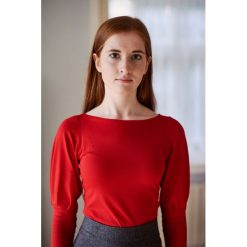 Bluzka Molinara Rubea XXS czerwony. Czerwone bluzki damskie marki Marie Zélie, s, w paski, z elastanu, bez kołnierzyka, z długim rękawem. Za 167,00 zł.
