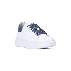 Buty Exton NAPA DENIM. Białe trampki męskie marki Exton, bez wzorów, z denimu, bez zapięcia. Za 415,23 zł.