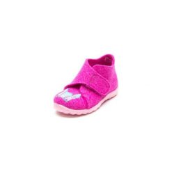 Superfit Girls Kapcie Happy Schloss dahlia - Gr.Moda (6 - 24 miesięcy ). Różowe buciki niemowlęce marki Superfit, z tkaniny. Za 99,00 zł.