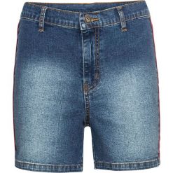 Krótkie spodenki dżinsowe hot pants bonprix niebieski "stone”. Niebieskie jeansy damskie bonprix, w paski, z jeansu. Za 74,99 zł.