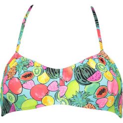 Biustonosz bikini "Juicy" z kolorowym wzorem. Pomarańczowe stroje kąpielowe dwuczęściowe damskie marki Lisca, w kolorowe wzory, z materiału. W wyprzedaży za 43,95 zł.
