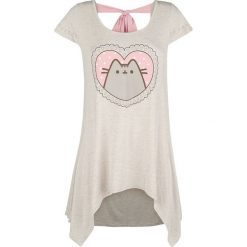 Bluzki damskie: Pusheen Heart Koszulka damska melanż kremowy
