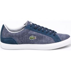 Lacoste - Tenisówki. Szare tenisówki męskie Lacoste, z materiału, na sznurówki. W wyprzedaży za 269,91 zł.