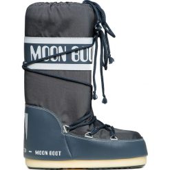Buty MOON BOOT NYLON Szary. Szare śniegowce damskie marki Moon Boot, na imprezę, z nylonu, bez zapięcia. Za 360,00 zł.