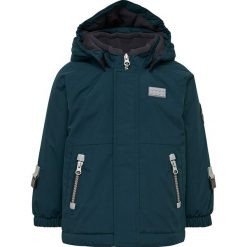 Kurtka zimowa w kolorze ciemnozielonym. Zielone kurtki niemowlęce Legowear, bez wzorów, bez kaptura. W wyprzedaży za 192,95 zł.