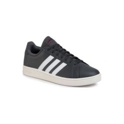 ADIDAS GRAND COURT BASE EE7907 Szary. Szare buty sportowe męskie Adidas, ze skóry ekologicznej, bez zapięcia. Za 199,99 zł.