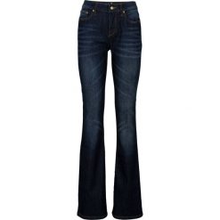 Dżinsy ze stretchem BOOTCUT bonprix ciemnoniebieski. Niebieskie jeansy damskie bonprix, z jeansu. Za 89,99 zł.