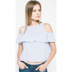 Review - Top. Szare topy damskie Review, l, z bawełny, z okrągłym kołnierzem. W wyprzedaży za 19,90 zł.