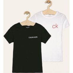 Calvin Klein Underwear - T-shirt dziecięcy 128-176 cm (2 pack). Bluzki dziewczęce Calvin Klein Underwear, z nadrukiem, z bawełny, z okrągłym kołnierzem, z krótkim rękawem, krótkie, bez kaptura. Za 139,90 zł.