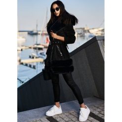 Legere Przepiękny Płaszcz Premium Black S. Czarne płaszcze damskie LIGARI, s, w paski, z elastanu. Za 329,00 zł.