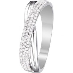 Złoty pierścionek z diamentami. Szare pierścionki damskie Diamond & Co, z diamentem, złote. W wyprzedaży za 1121,95 zł.