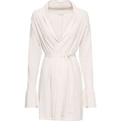 Sweter wiązany bonprix beżowy melanż. Brązowe swetry damskie bonprix, bez wzorów, bez rękawów, bez kaptura. Za 37,99 zł.