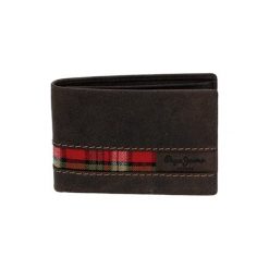 Portfele męskie: Skórzany portfel w kolorze brązowym – (D)11 x (S)7,6 cm