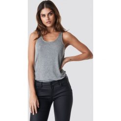 MANGO Bobar Top - Grey. Szare topy damskie Mango, bez wzorów, z materiału, z okrągłym kołnierzem. Za 40,95 zł.
