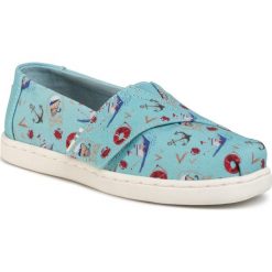 Półbuty TOMS - Classic 10015191 Canal Blue Sea. Niebieskie półbuty dziewczęce Toms, na rzepy. Za 159,00 zł.