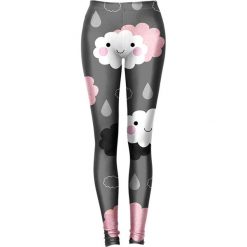 Legginsy: Legginsy w kolorze szarym ze wzorem