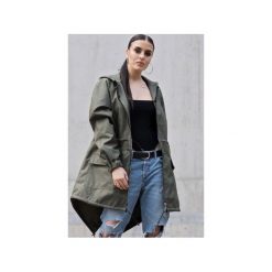 Kurtka / płaszcz typu parka khaki. Zielone płaszcze damskie s, z aplikacjami, z tkaniny. Za 349,00 zł.