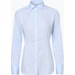 Eterna Slim Fit - Bluzka damska niewymagająca prasowania, niebieski. Niebieskie topy sportowe damskie Eterna Slim Fit. Za 199,95 zł.