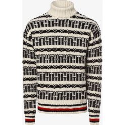 Tommy Hilfiger - Sweter męski, biały. Białe swetry męskie TOMMY HILFIGER, xl, z haftami, z wełny, bez kołnierzyka, bez kaptura. Za 799,95 zł.