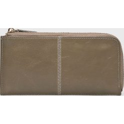 Answear - Portfel skórzany Nomad. Zielone portfele damskie ANSWEAR, ze skóry. W wyprzedaży za 49,90 zł.