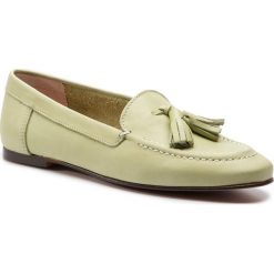 Lordsy FILIPE - 10653 Verde. Zielone półbuty damskie Filipe, ze skóry, bez obcasa, na płaskiej podeszwie. Za 279,00 zł.