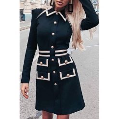 Sukienka ARMINE. Czarne sukienki damskie IVET, do pracy, xl, bez wzorów, eleganckie, bez kołnierzyka, bez rękawów. W wyprzedaży za 109,00 zł.
