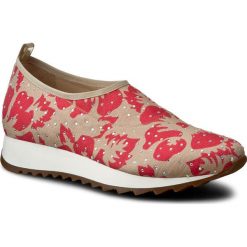 Sneakersy LORIBLU - 7E IS2039 II Bahamas Beige/Coral+Glow. Czerwone półbuty damskie marki Loriblu, bez wzorów, ze skóry, bez obcasa, na płaskiej podeszwie, bez zapięcia. W wyprzedaży za 839,00 zł.