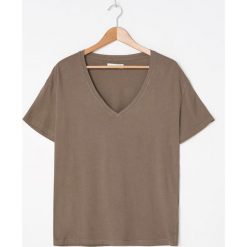 Koszulka basic z bawełny organicznej - Brązowy. Pomarańczowe koszulki damskie House, s, bez wzorów, z bawełny, bez kołnierzyka, bez rękawów. Za 29,99 zł.