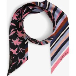 Marc Cain Collections - Damski jedwabny szalik, niebieski. Niebieskie szaliki damskie Marc Cain Collections, bez wzorów, z jedwabiu, retro. Za 349,95 zł.