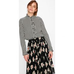 Vero Moda - Koszula Lizette. Białe bluzki damskie Vero Moda, na co dzień, s, w paski, z wiskozy, casualowe, ze stójką, z długim rękawem. W wyprzedaży za 69,90 zł.