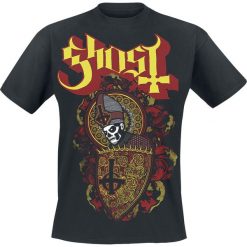 Ghost Papa Shield T-Shirt czarny. Czarne koszulki męskie marki Ghost, l, z nadrukiem, z okrągłym kołnierzem. Za 74,90 zł.