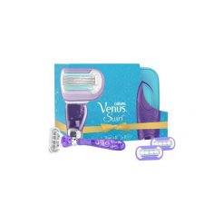 Kosmetyczki damskie: Zestaw prezentowy Gillette Venus: maszynka Gillette Venus Swirl + 2 wymienne ostrza + podróżna kosmetyczka