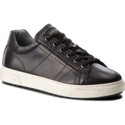 Sneakersy NERO GIARDINI - A800600U Golf Nero 100. Czarne półbuty męskie Nero Giardini, na co dzień, bez wzorów, ze skóry, bez zapięcia. W wyprzedaży za 409,00 zł.