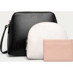 Furla - Torebka skórzana Boheme. Czarne listonoszki damskie Furla, w paski, z wiskozy, na ramię, małe, bez dodatków. Za 849,90 zł.