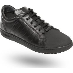Czarne skórzane sneakarsy męskie. Czarne sneakersy męskie Baldinini, na sznurówki. Za 667,60 zł.