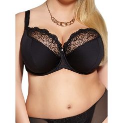Biustonosze bardotka: Biustonosz semi soft w kolorze czarnym
