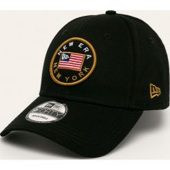 New Era - Czapka. Czarne czapki męskie New Era, z aplikacjami, z bawełny. Za 119,90 zł.