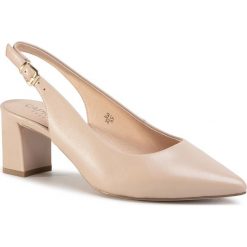 Sandały CAPRICE - 9-29605-24 Beige Perl. 940. Brązowe klapki damskie Caprice, bez wzorów, ze skóry, bez obcasa, na obcasie. W wyprzedaży za 189,00 zł.