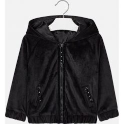 Mayoral - Bluza dziecięca 104-134 cm. Czarne bluzy dziewczęce Mayoral, bez wzorów, z elastanu, bez rękawów, z kapturem. W wyprzedaży za 89,90 zł.