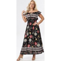Czarna Sukienka Arpina. Czarne sukienki damskie Born2be, xl, bez wzorów, bez kołnierzyka, bez rękawów, maxi. W wyprzedaży za 69,99 zł.